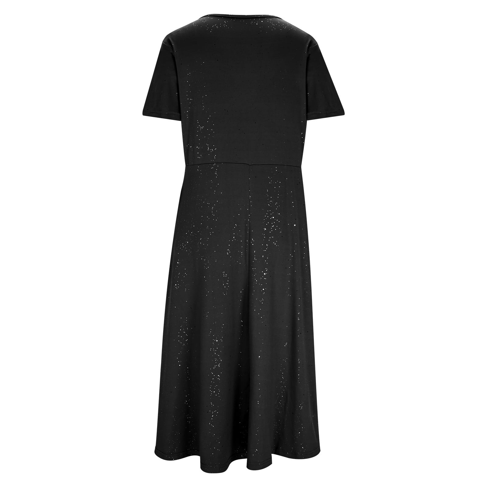 Women V-Neck Short Sleeve Midi Dresses