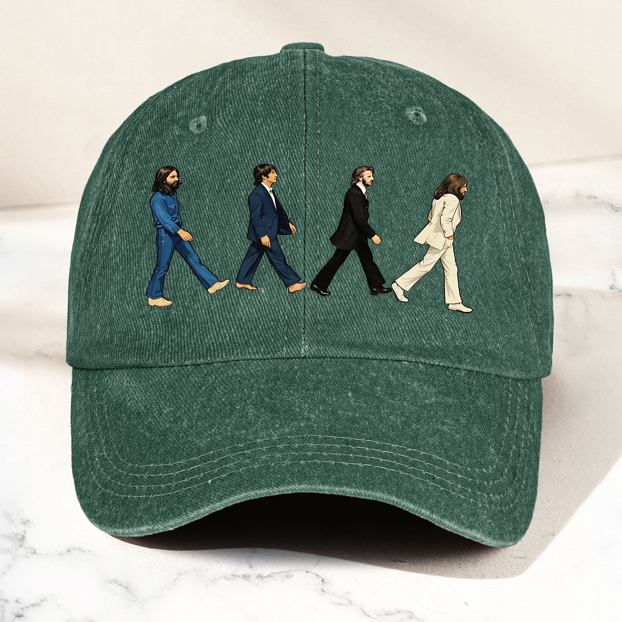 【Buy 3 Free Shipping】Abbey Road Denim Dad Cap – Iconic Walk Design ( With BOX)