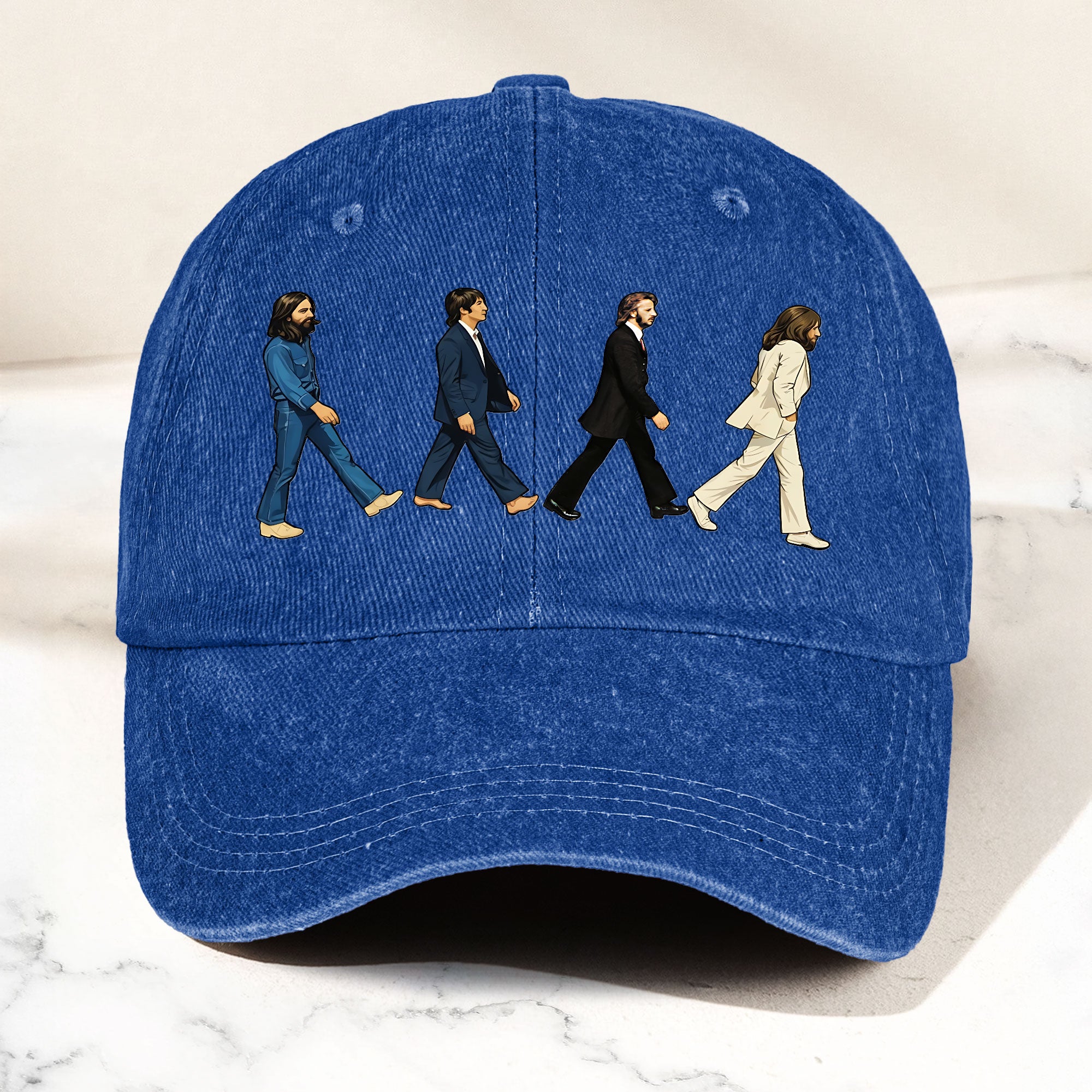 【Buy 3 Free Shipping】Abbey Road Denim Dad Cap – Iconic Walk Design ( With BOX)