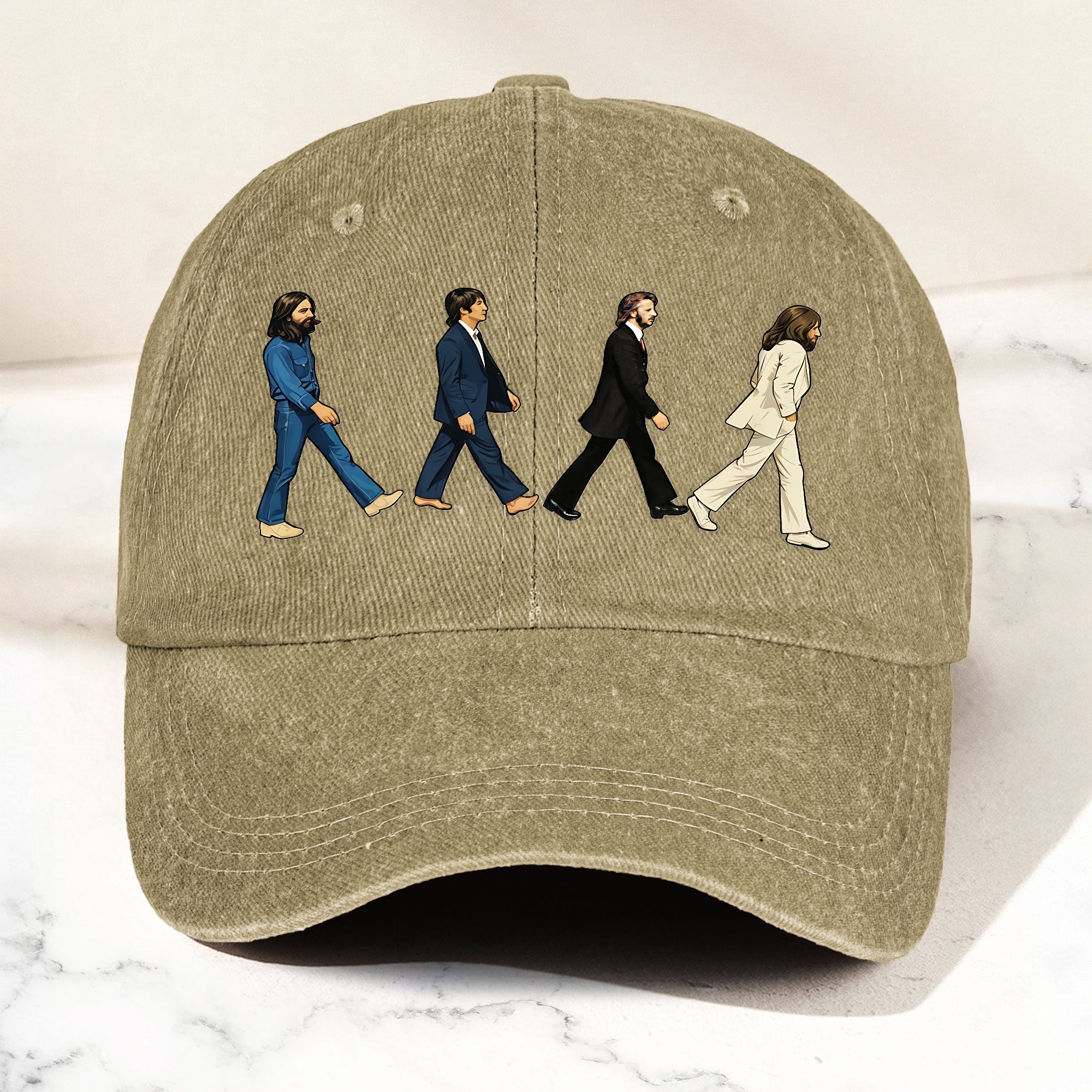 【Buy 3 Free Shipping】Abbey Road Denim Dad Cap – Iconic Walk Design ( With BOX)