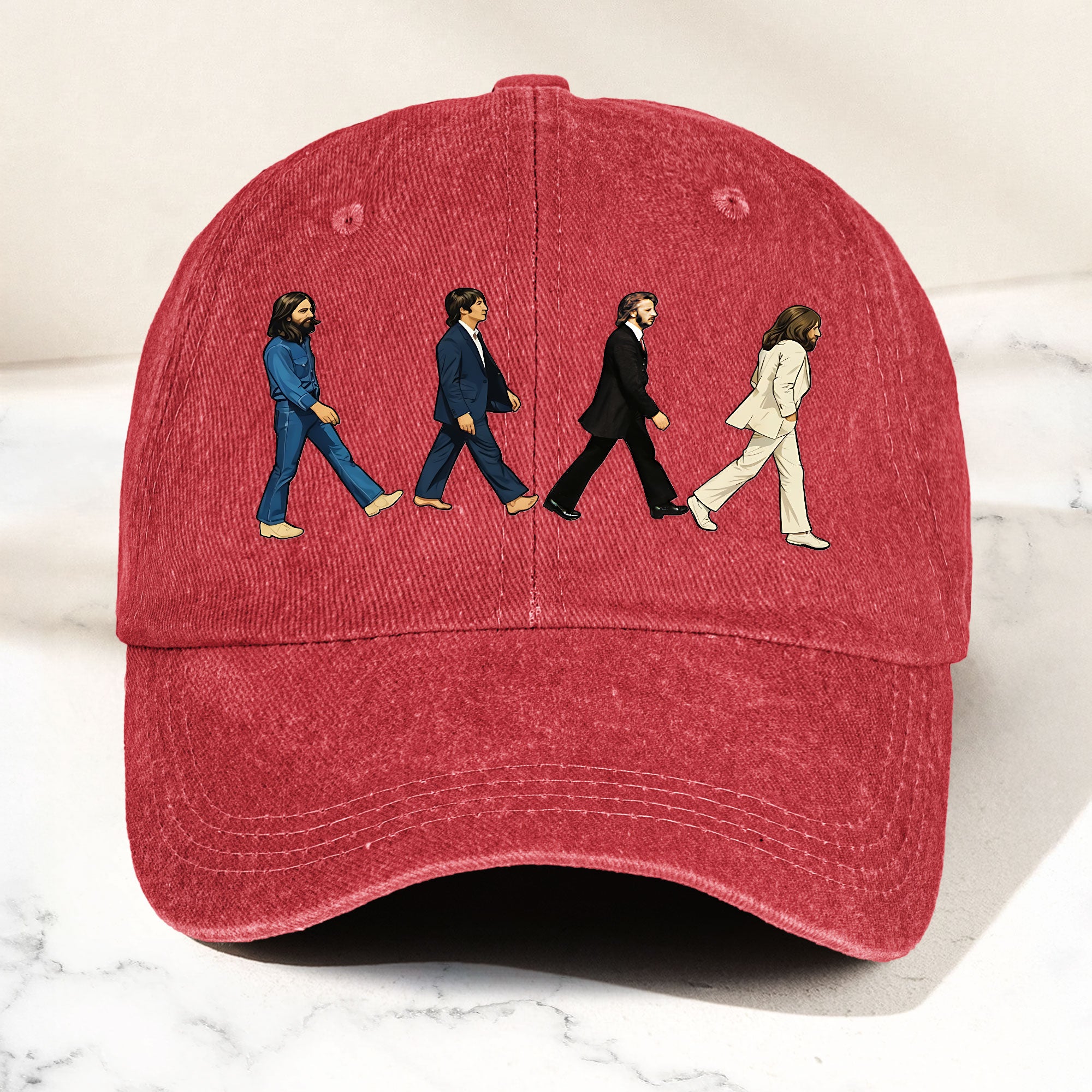 【Buy 3 Free Shipping】Abbey Road Denim Dad Cap – Iconic Walk Design ( With BOX)