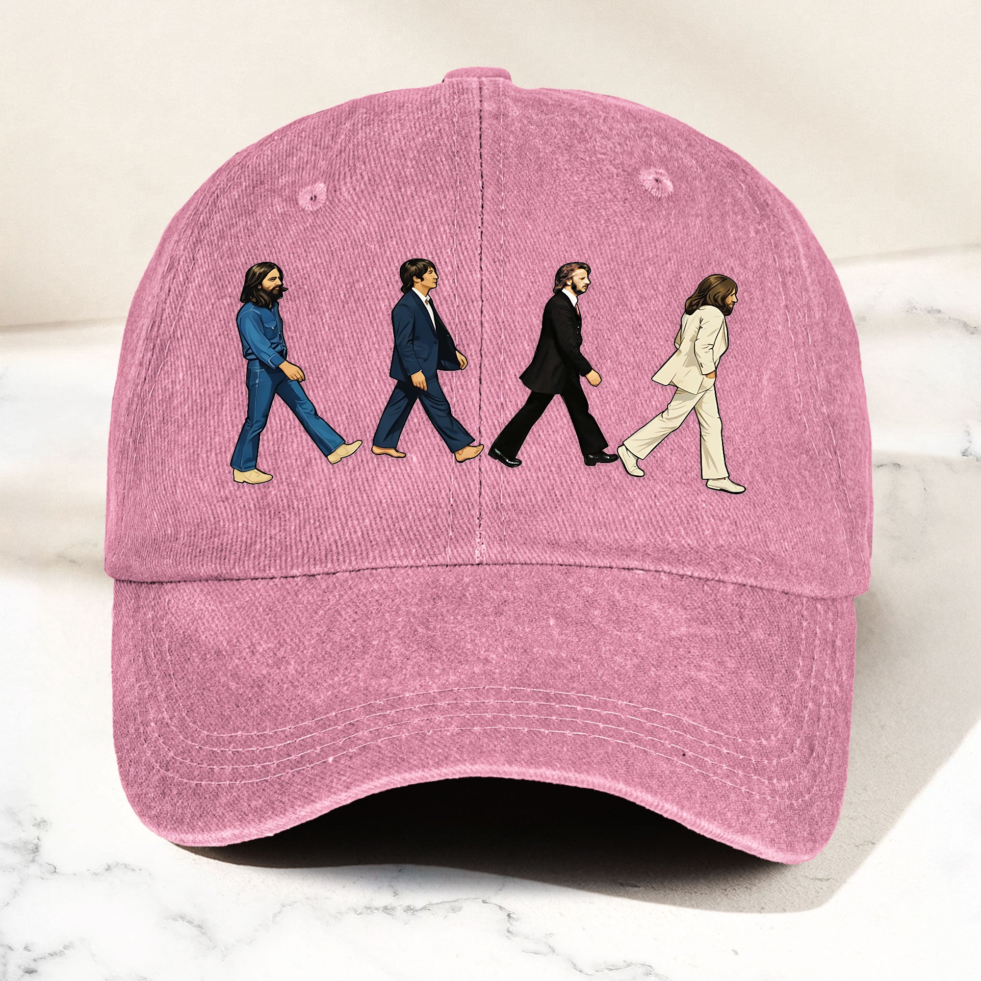 【Buy 3 Free Shipping】Abbey Road Denim Dad Cap – Iconic Walk Design ( With BOX)