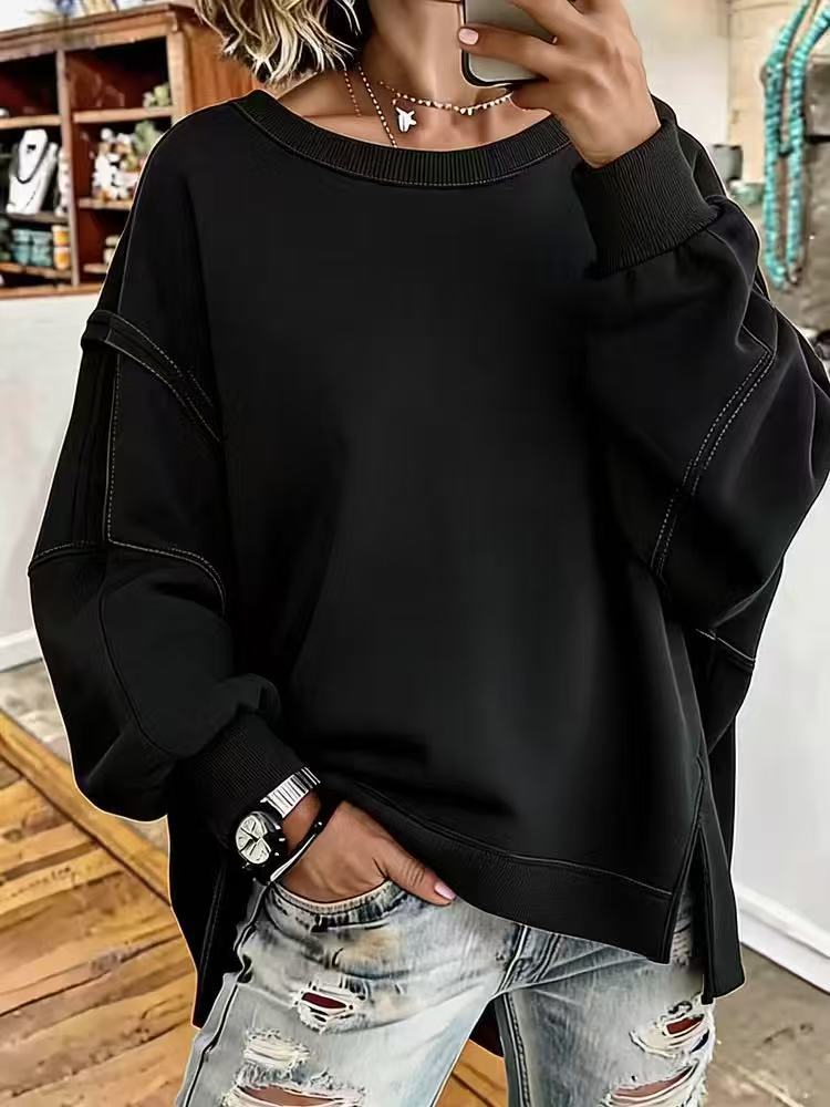 Women Casual Oversized Crewneck Sweatshirt