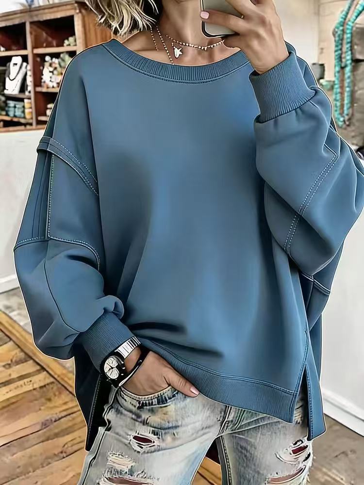Women Casual Oversized Crewneck Sweatshirt