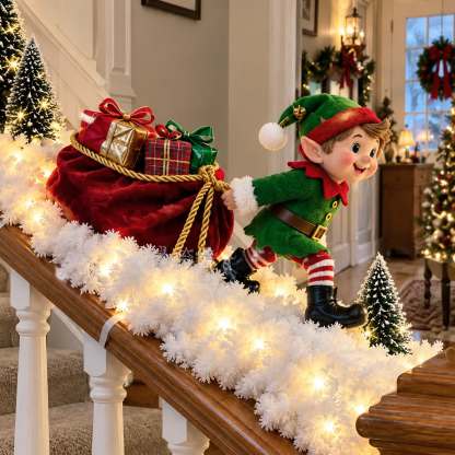 Christmas Light-Up Banister Scenes