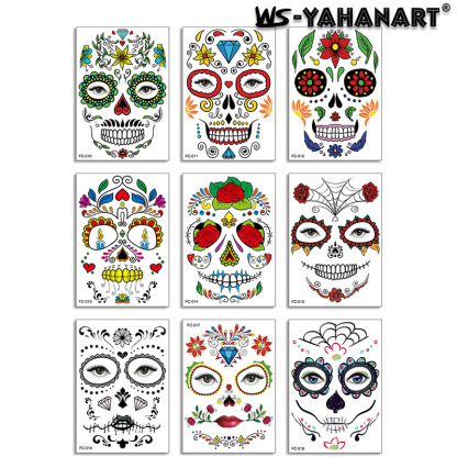 Halloween 3D Horror Face Temporary Tattoos