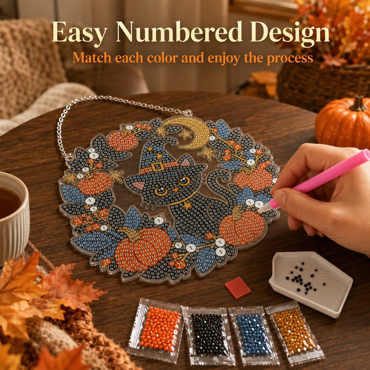 ✈Buy 2 FREE SHIPPING & Extra 10% OFF - 👻✨ DIY Spooky Hanging Ornament Kit | Cute Handmade Decor for Holidays, Parties & Home Displays