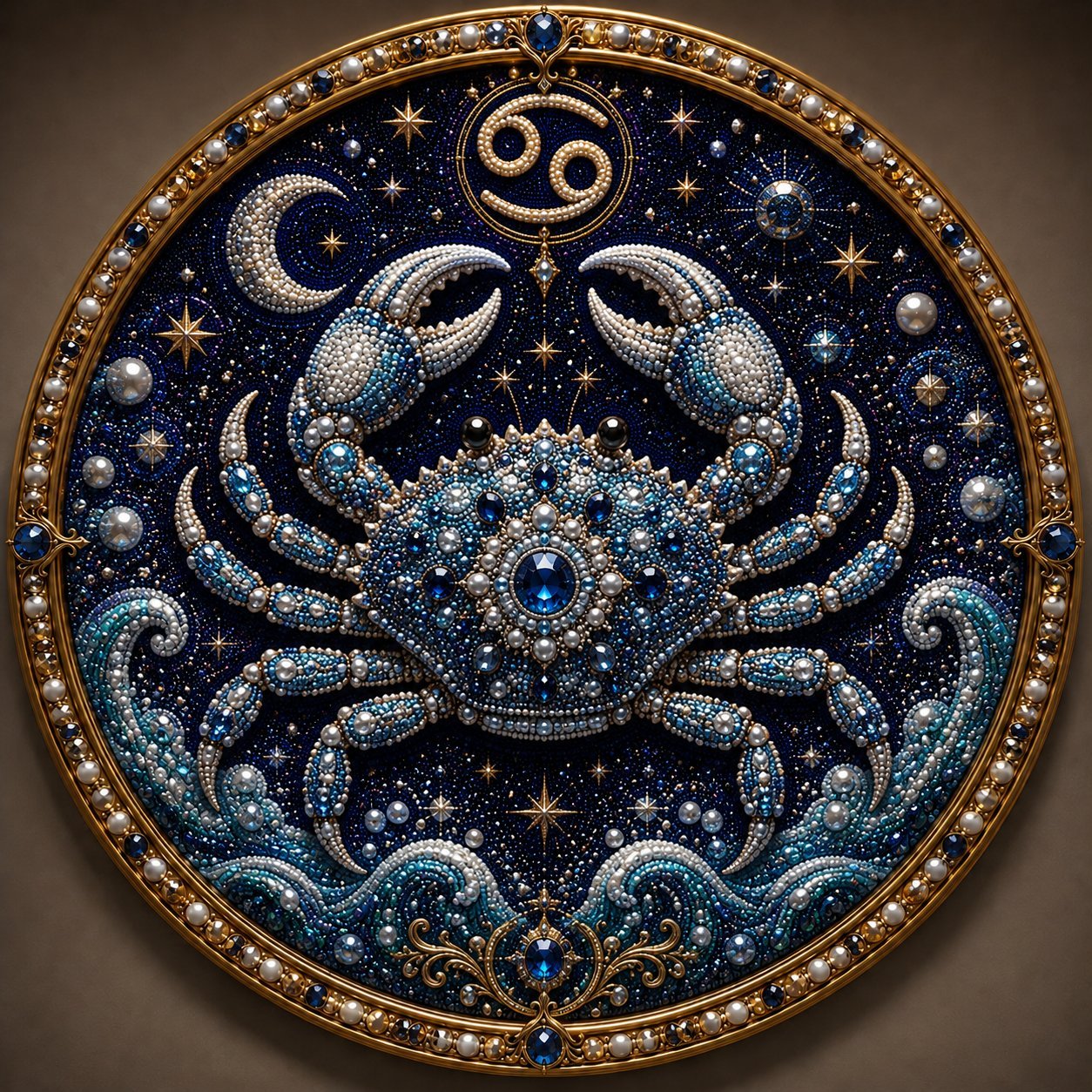 Buy 2 FREE SHIPPING & Extra 10% OFF✈  – ✨ Premium 3D Pearl 12 Zodiac Signs Art Kit | Luxury Flocked Canvas with Scratch-Resistant Non-Fading Pearl Beads DIY Handmade Astrology Decor ♈🌙💎