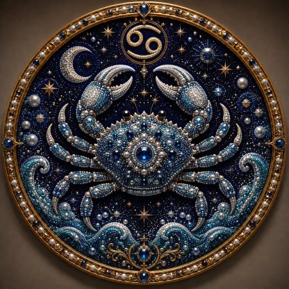 Buy 2 FREE SHIPPING & Extra 10% OFF✈  – ✨ Premium 3D Pearl 12 Zodiac Signs Art Kit | Luxury Flocked Canvas with Scratch-Resistant Non-Fading Pearl Beads DIY Handmade Astrology Decor ♈🌙💎