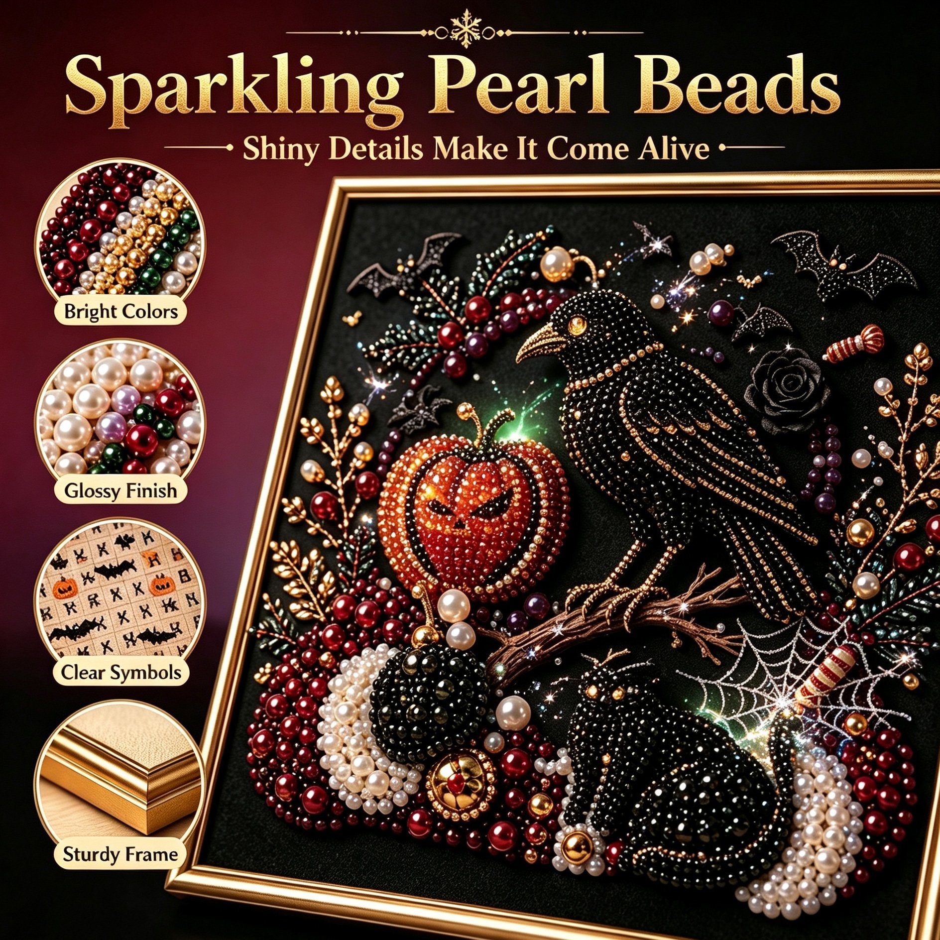 Buy 2 FREE SHIPPING & Extra 10% OFF✈ - Premium 3D Pearl Dark Gothic Diamond Painting Art Kit