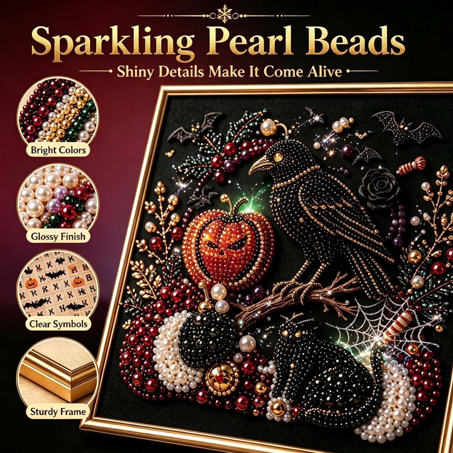 Buy 2 FREE SHIPPING & Extra 10% OFF✈ - Premium 3D Pearl Dark Gothic Diamond Painting Art Kit