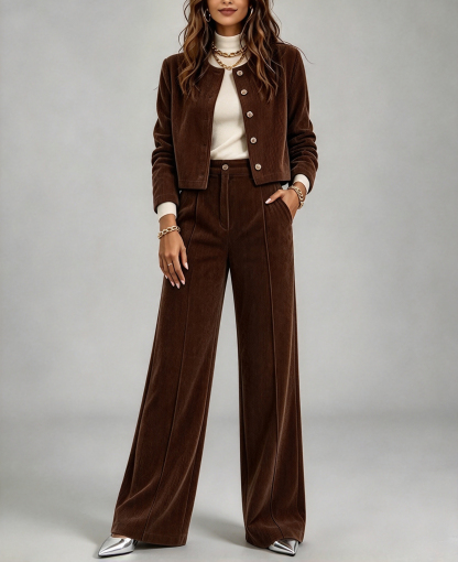 Women's Corduroy Two-Piece Set