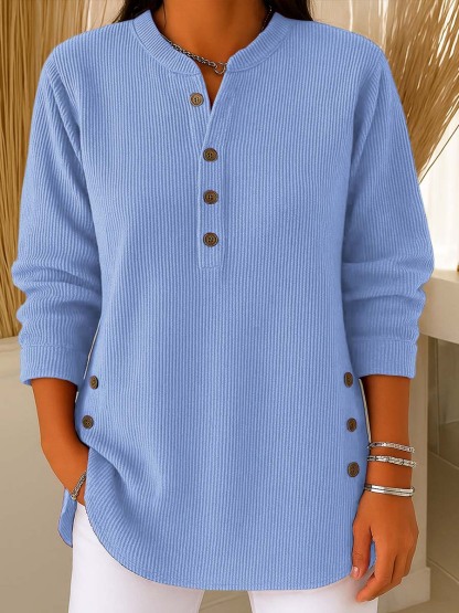 CLEARANCE SALE🔥 Women's Solid Color Crew Neck Long Sleeve Casual Loose Knit Pullover(📦Buy 2 Free Shipping)