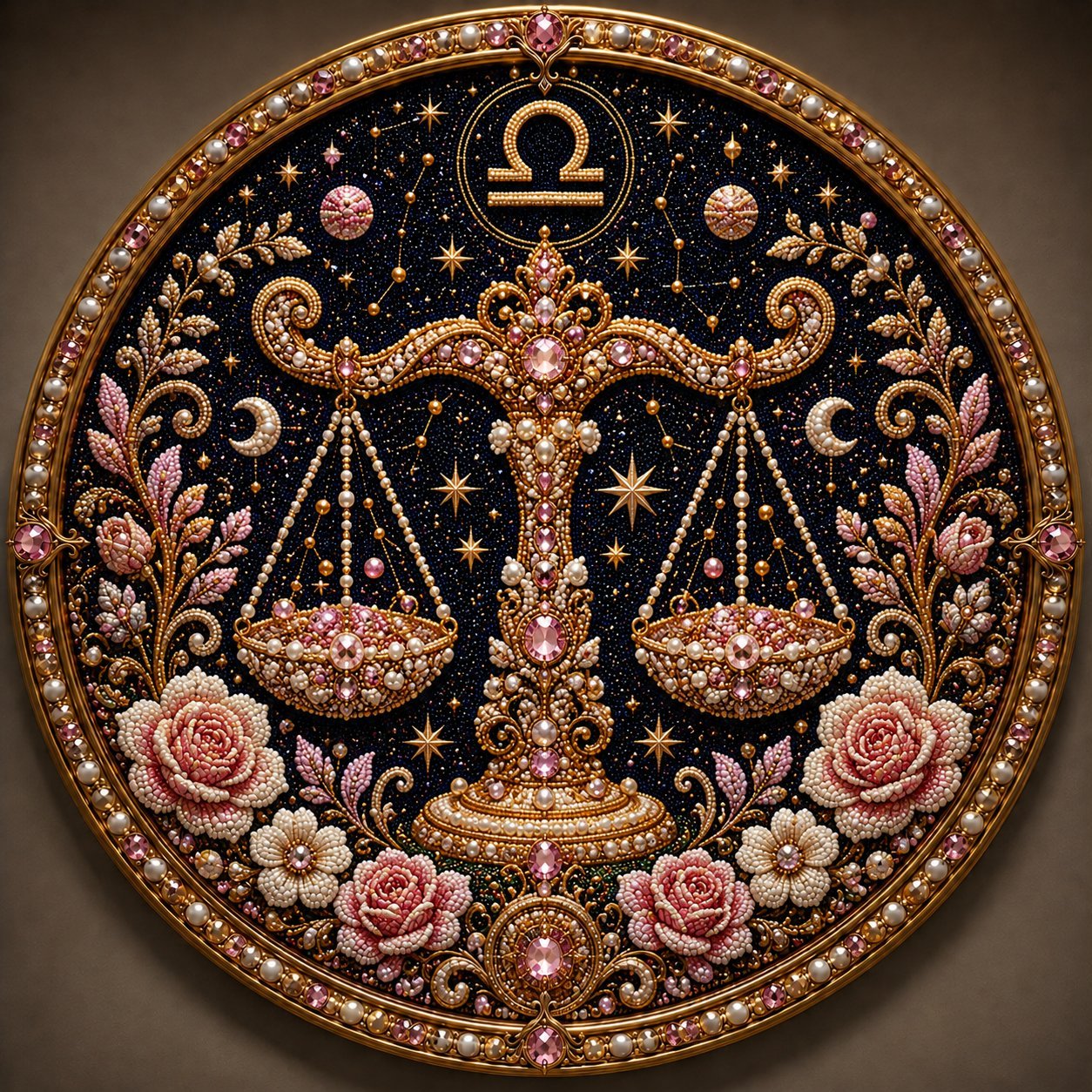 Buy 2 FREE SHIPPING & Extra 10% OFF✈  – ✨ Premium 3D Pearl 12 Zodiac Signs Art Kit | Luxury Flocked Canvas with Scratch-Resistant Non-Fading Pearl Beads DIY Handmade Astrology Decor ♈🌙💎