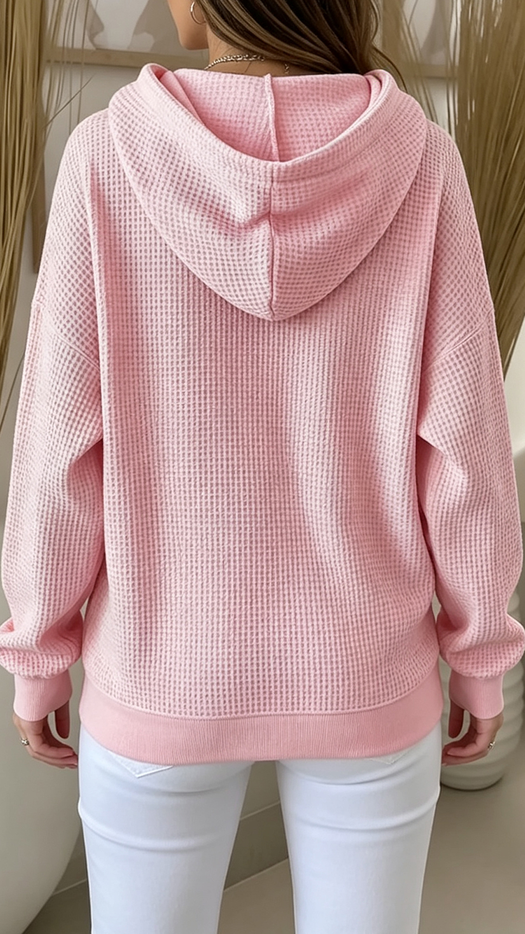 Women's Pullover Hoodie Sweatshirt Pocket Plain Casual Long Sleeve Hooded Regular Tops Blue Black White Pink Fuchsia Spring Fall Winter