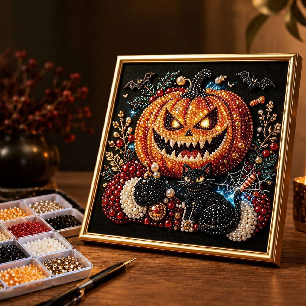 Buy 2 FREE SHIPPING & Extra 10% OFF✈ - DIY Dark Halloween Diamond Painting Kit