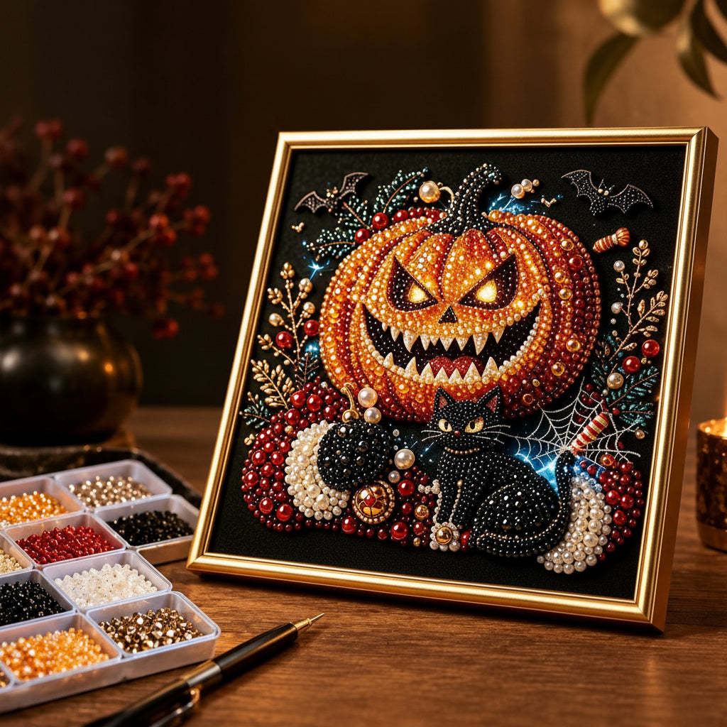 Buy 2 FREE SHIPPING & Extra 10% OFF✈ - DIY Dark Halloween Diamond Painting Kit