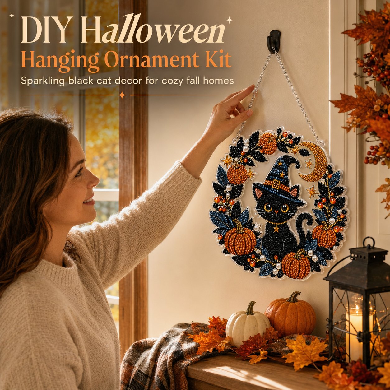 ✈Buy 2 FREE SHIPPING & Extra 10% OFF - 👻✨ DIY Spooky Hanging Ornament Kit | Cute Handmade Decor for Holidays, Parties & Home Displays