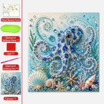 🔥 Last Day 49% OFF - 🌊✨ Ocean Theme Pearl Art DIY Kit – Relaxing DIY Craft to Create Stunning Coastal Artwork 