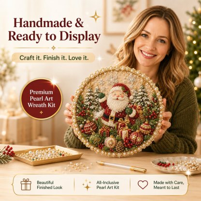 ✨ 4 Seasons & Holiday Pearl Art Hanging Wreath Kit | Premium Coated Canvas DIY Seasonal Decor 💎