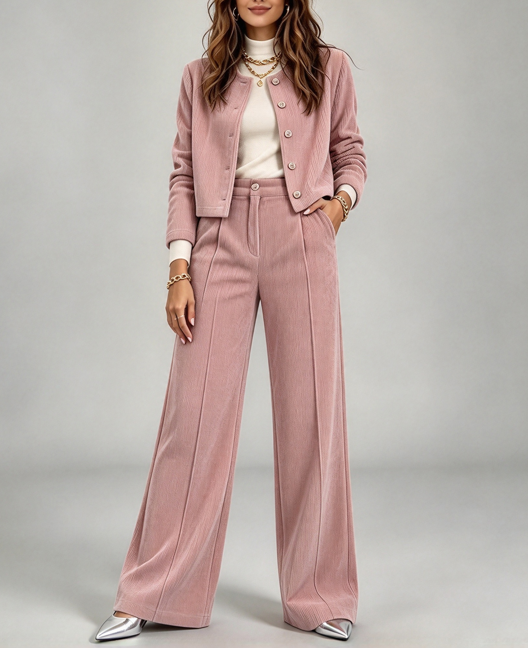 Women's Corduroy Two-Piece Set