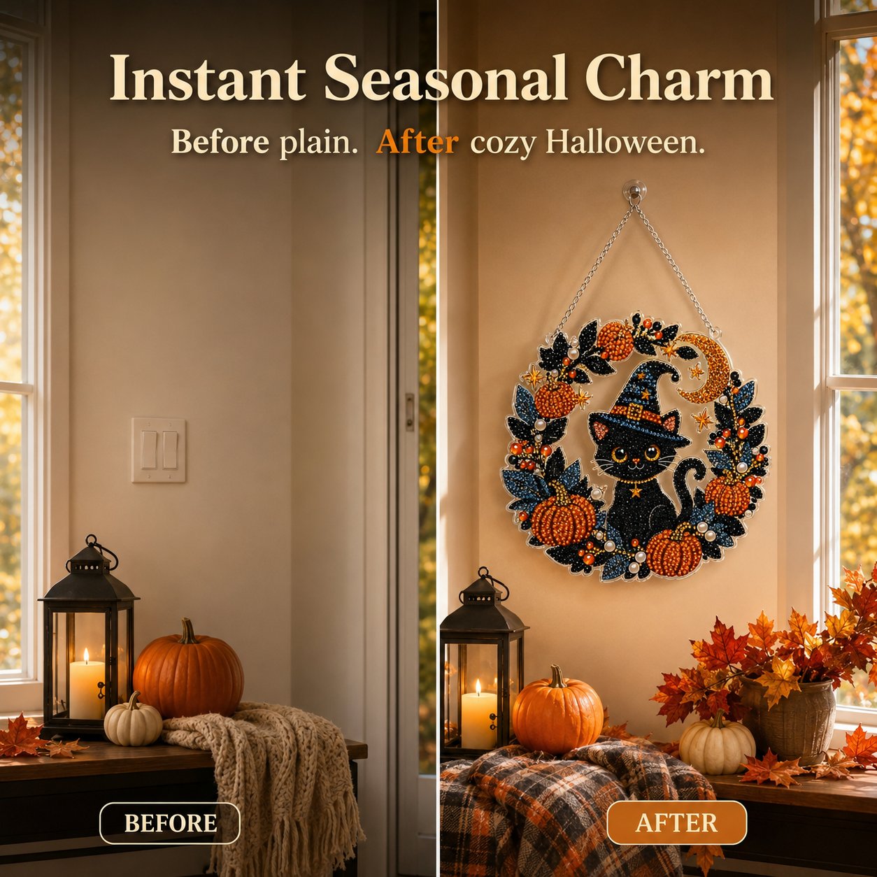 ✈Buy 2 FREE SHIPPING & Extra 10% OFF - 👻✨ DIY Spooky Hanging Ornament Kit | Cute Handmade Decor for Holidays, Parties & Home Displays