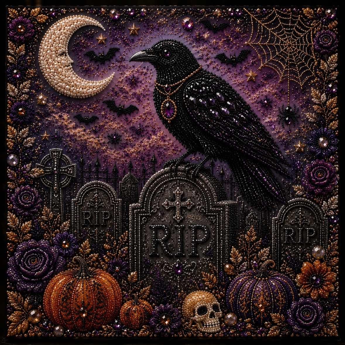 ✈Buy 2 FREE SHIPPING & Extra 10% OFF - 👻Cute Ghosts Pumpkins 3D Pearl Mosaic Art Kit