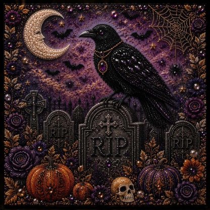 ✈Buy 2 FREE SHIPPING & Extra 10% OFF - 👻Cute Ghosts Pumpkins 3D Pearl Mosaic Art Kit