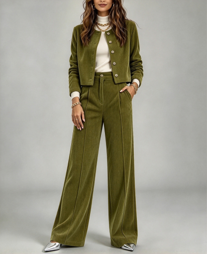 Women's Corduroy Two-Piece Set
