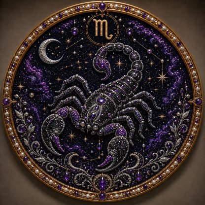 Buy 2 FREE SHIPPING & Extra 10% OFF✈  – ✨ Premium 3D Pearl 12 Zodiac Signs Art Kit | Luxury Flocked Canvas with Scratch-Resistant Non-Fading Pearl Beads DIY Handmade Astrology Decor ♈🌙💎