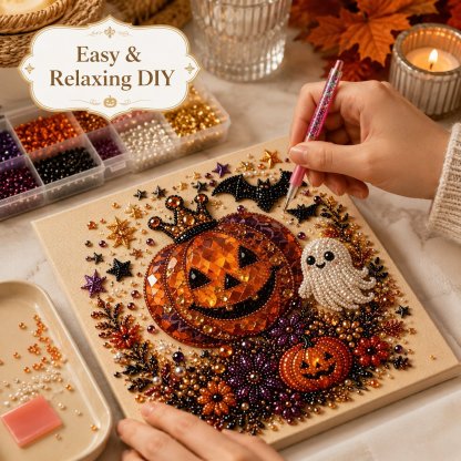 Buy 2 FREE SHIPPING & Extra 10% OFF✈  - 🎃Halloween Pearl Diamond Art DIY Kit👻 (No Mess, Beginner)
