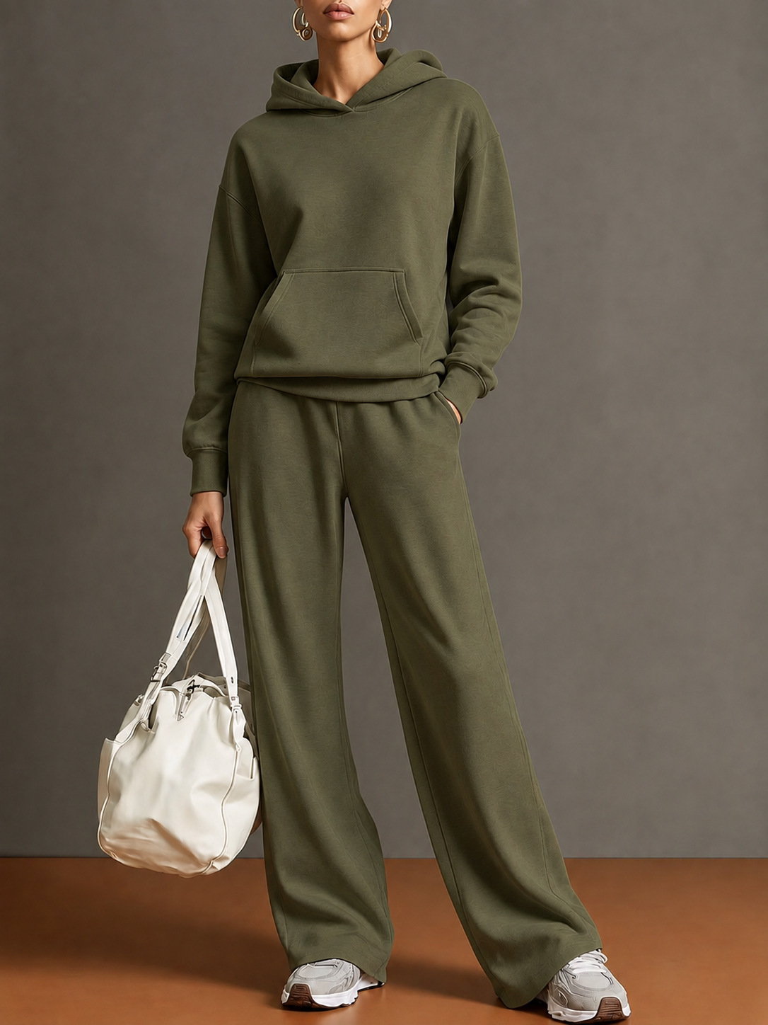 Women’s Hoodie & Straight Leg Pants Set Casual Long Sleeve Sweatshirt Loungewear