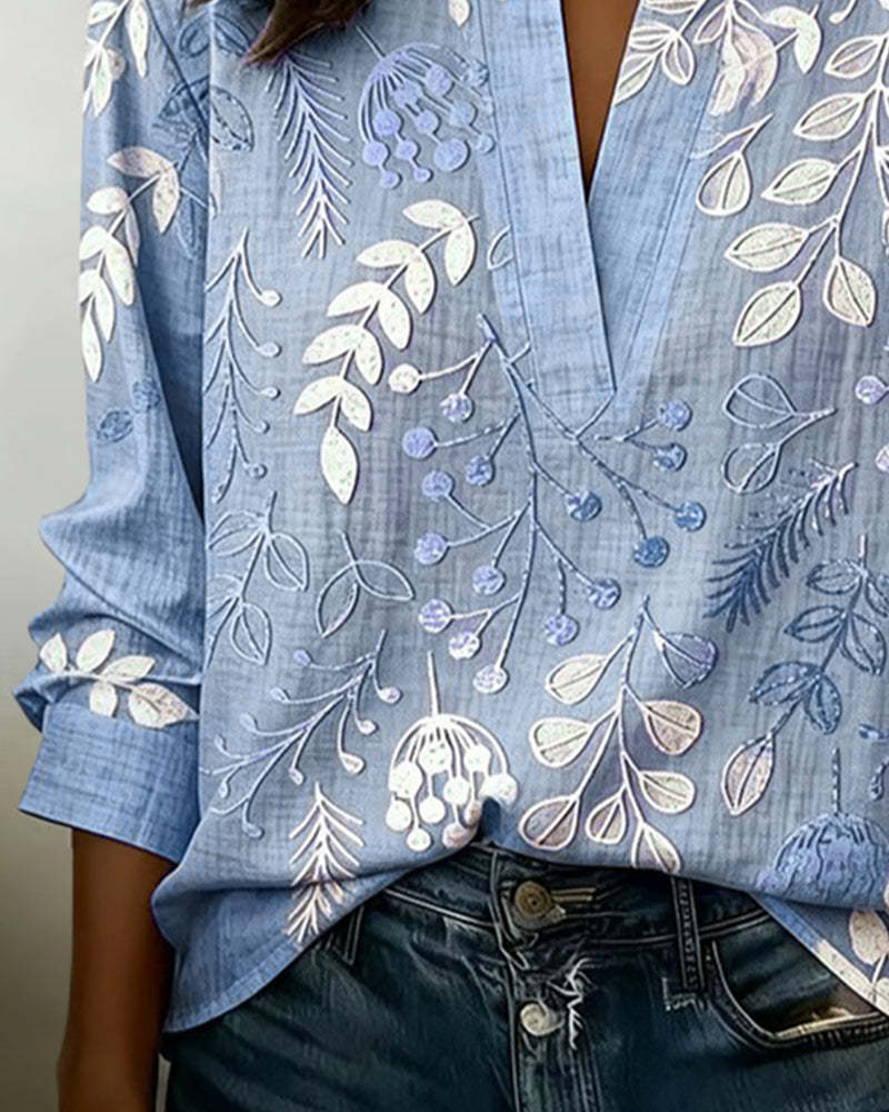 Effortless Floral Elegance 🍃🌺 Soft-Touch Blouse