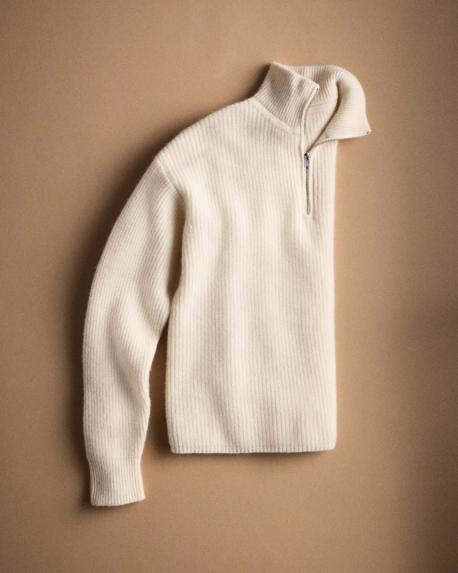 Women's Casual Half-Zip Ribbed Knit Pullover - Chic Mock Neck Knitwear for Work & Weekend