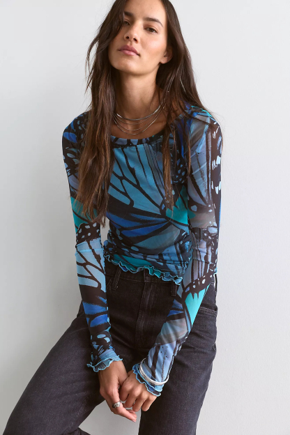 Hot Sales - Printed Long Sleeve Top