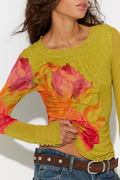 Hot Sales - Printed Long Sleeve Top