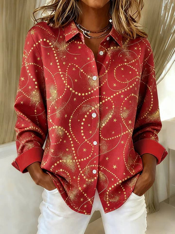 Early‑Bird Christmas Sale 🎅 Women's Christmas Theme Shirt Collection,  Classic Casual Wear