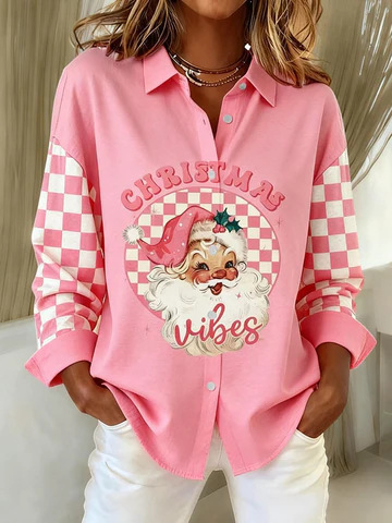 Early‑Bird Christmas Sale 🎅 Women's Christmas Theme Shirt Collection,  Classic Casual Wear