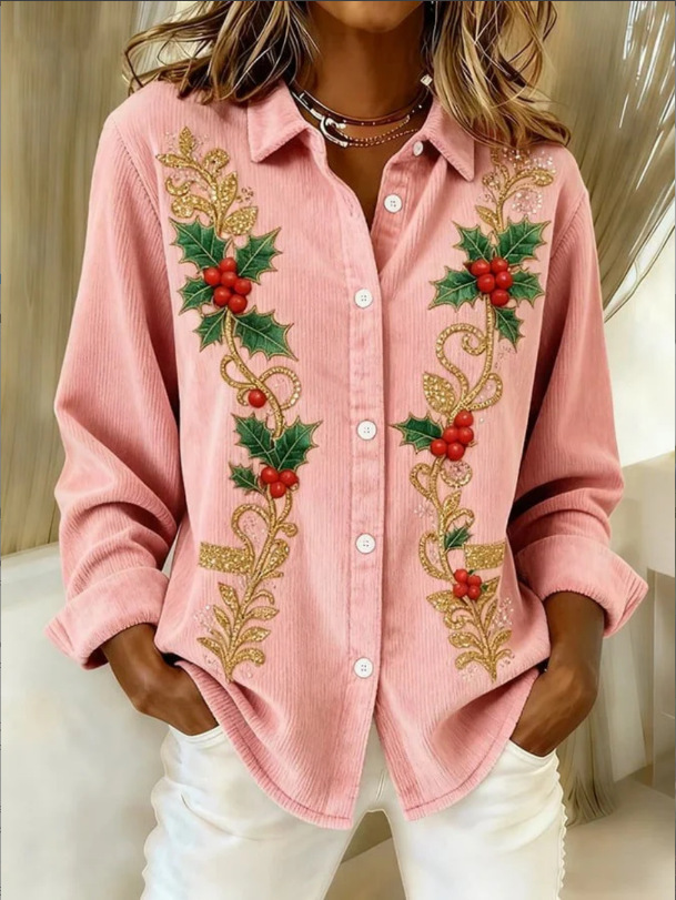 Early‑Bird Christmas Sale 🎅 Women's Christmas Theme Shirt Collection,  Classic Casual Wear