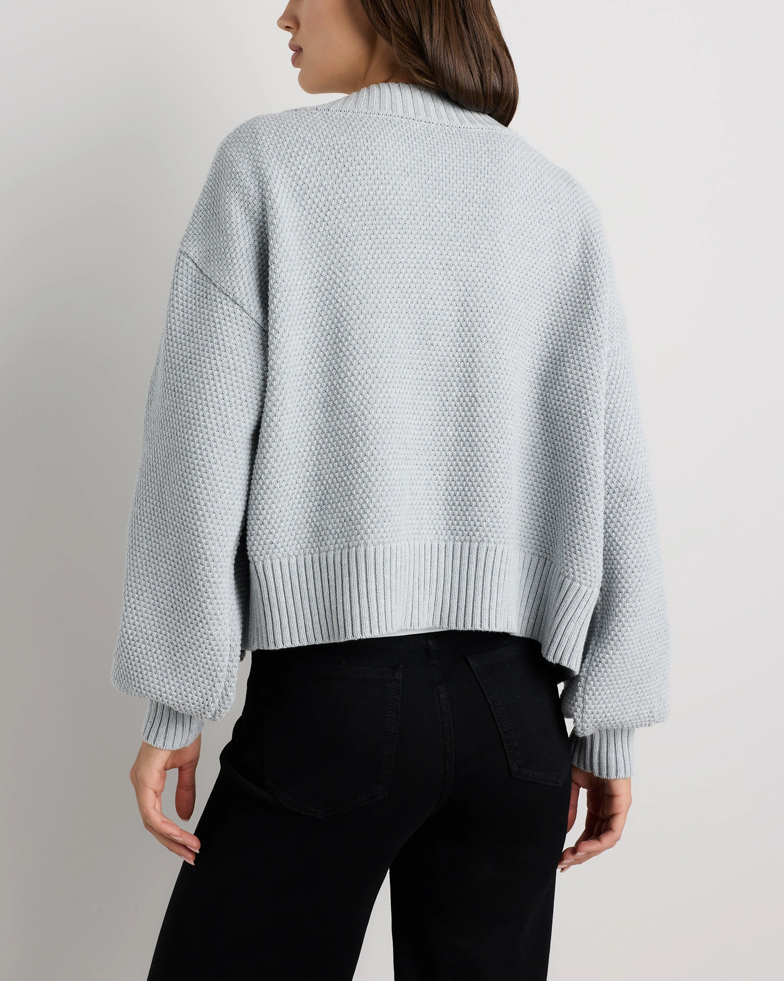 Organic Cotton Waffle Stitch Open Cardigan