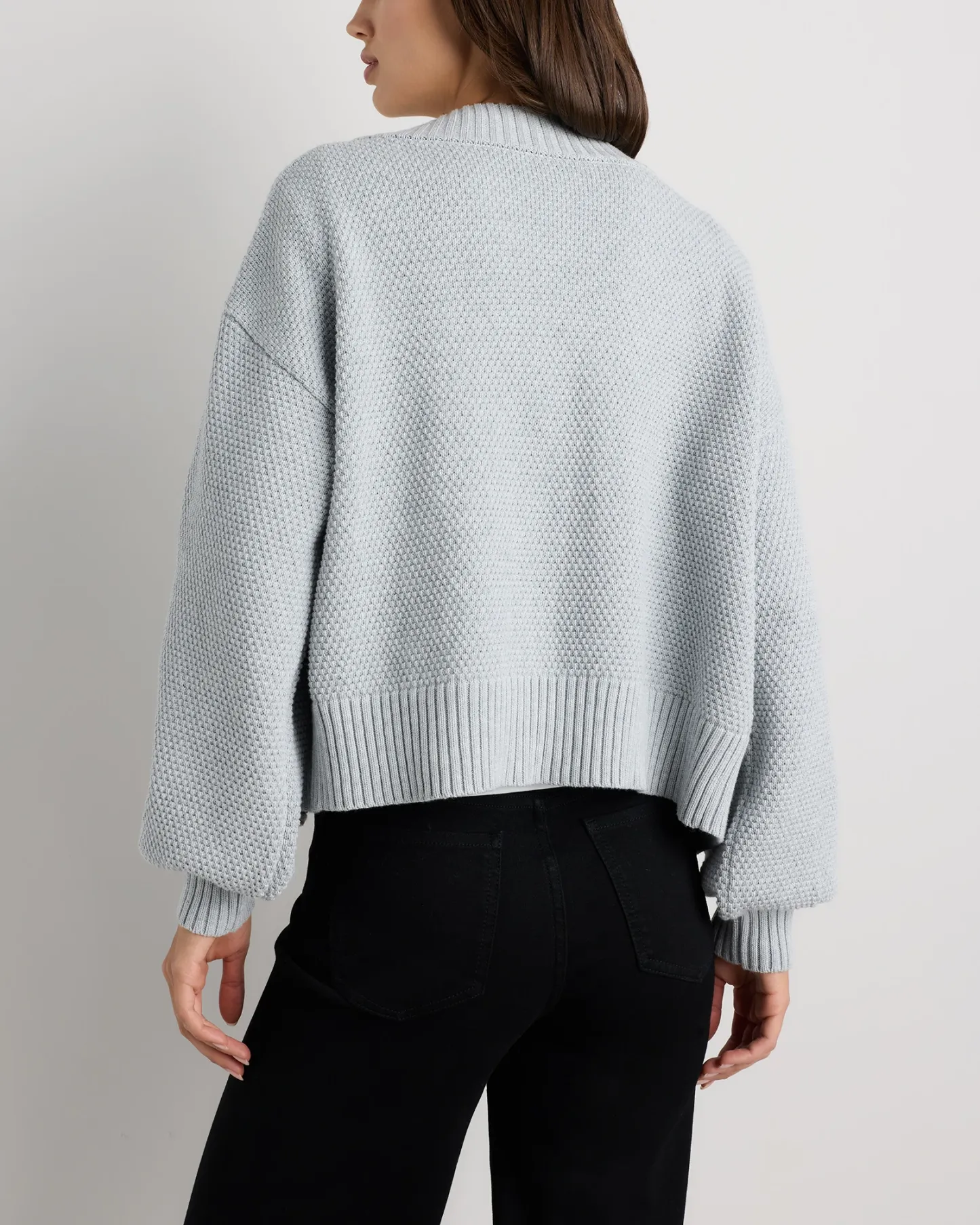 Organic Cotton Waffle Stitch Open Cardigan