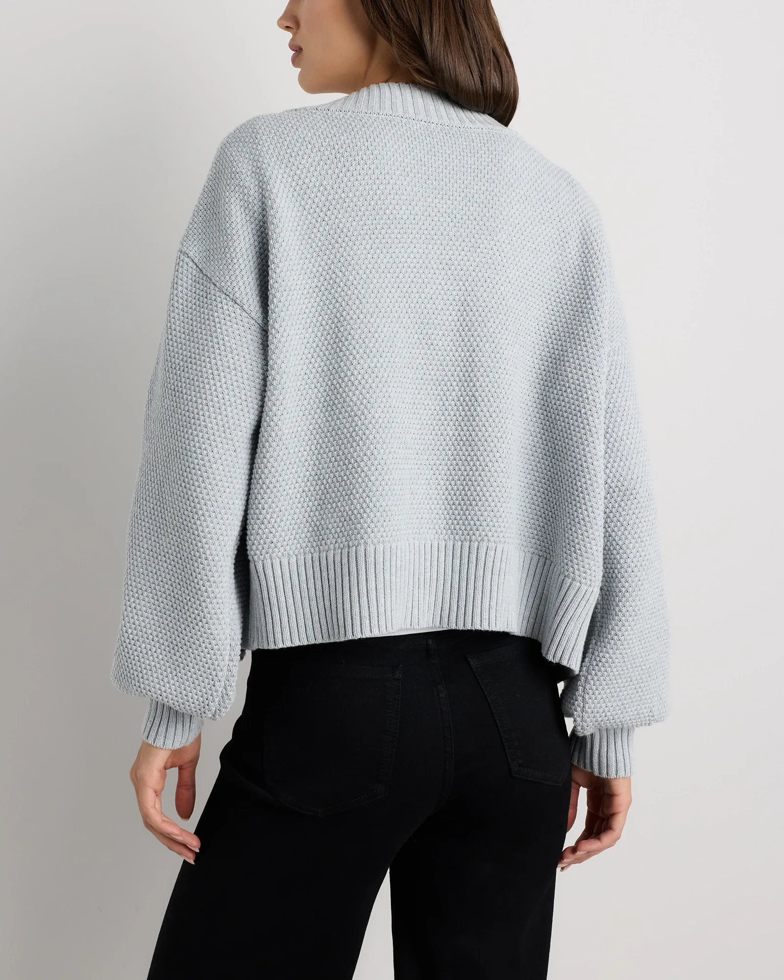 Organic Cotton Waffle Stitch Open Cardigan