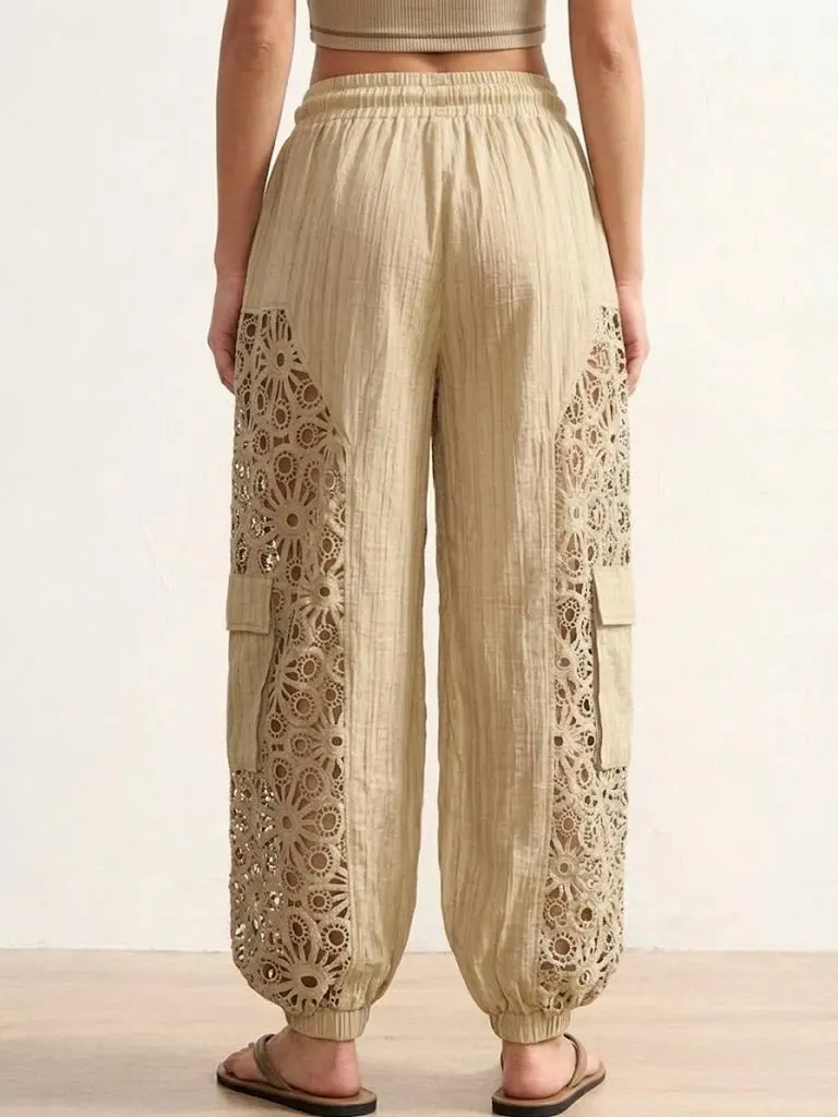 Casual Loose Linen And Cotton Lantern Harem Pants
