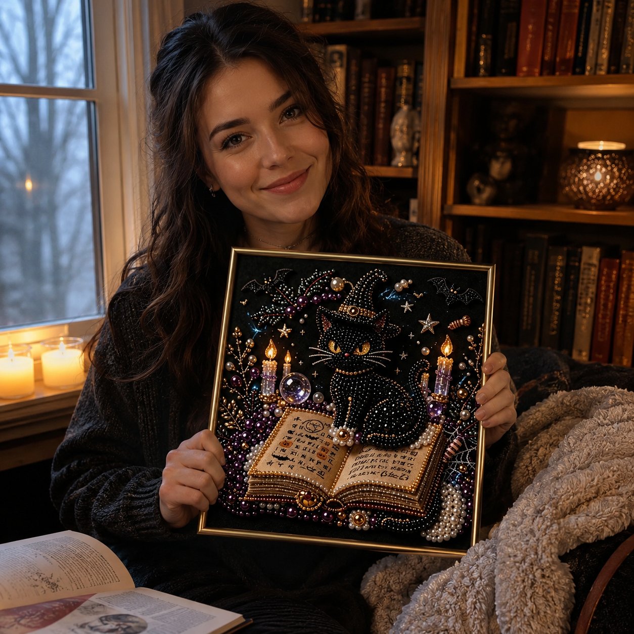 Buy 2 FREE SHIPPING & Extra 10% OFF✈ - Premium 3D Pearl Dark Gothic Diamond Painting Art Kit