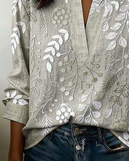 Effortless Floral Elegance 🍃🌺 Soft-Touch Blouse