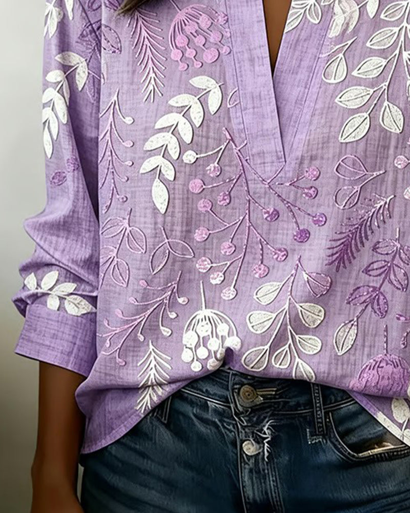 Effortless Floral Elegance 🍃🌺 Soft-Touch Blouse