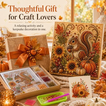 ✈Buy 2 FREE SHIPPING & Extra 10% OFF -  🍂💎 Autumn Pearl Painting Kit – Relaxing DIY Craft to Create Sparkling Fall Artwork 🖌️