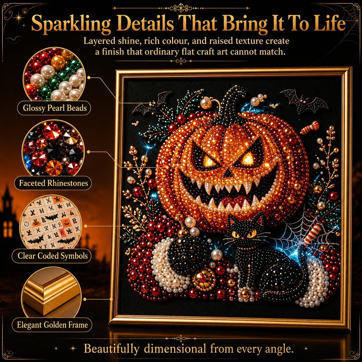 Buy 2 FREE SHIPPING & Extra 10% OFF✈ - Premium 3D Pearl Dark Gothic Diamond Painting Art Kit