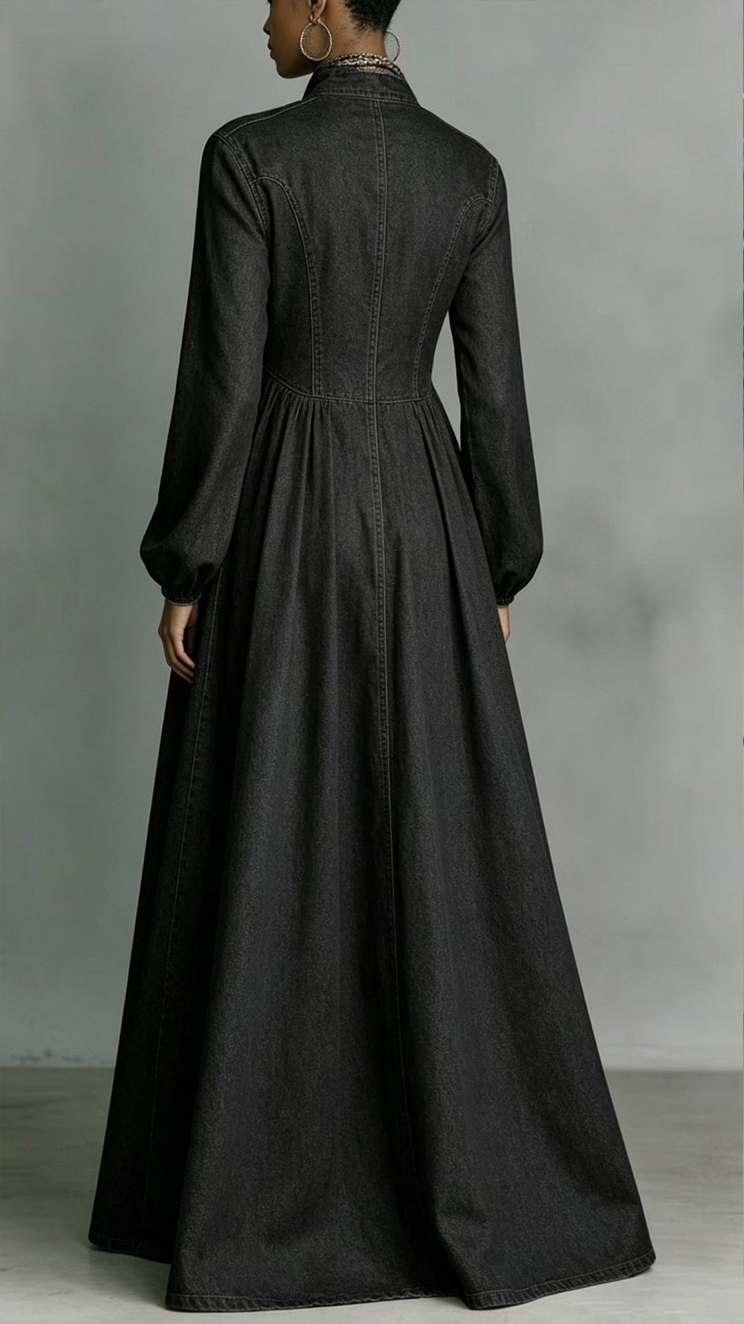 Elegant And Romantic Denim Maxi Skirt