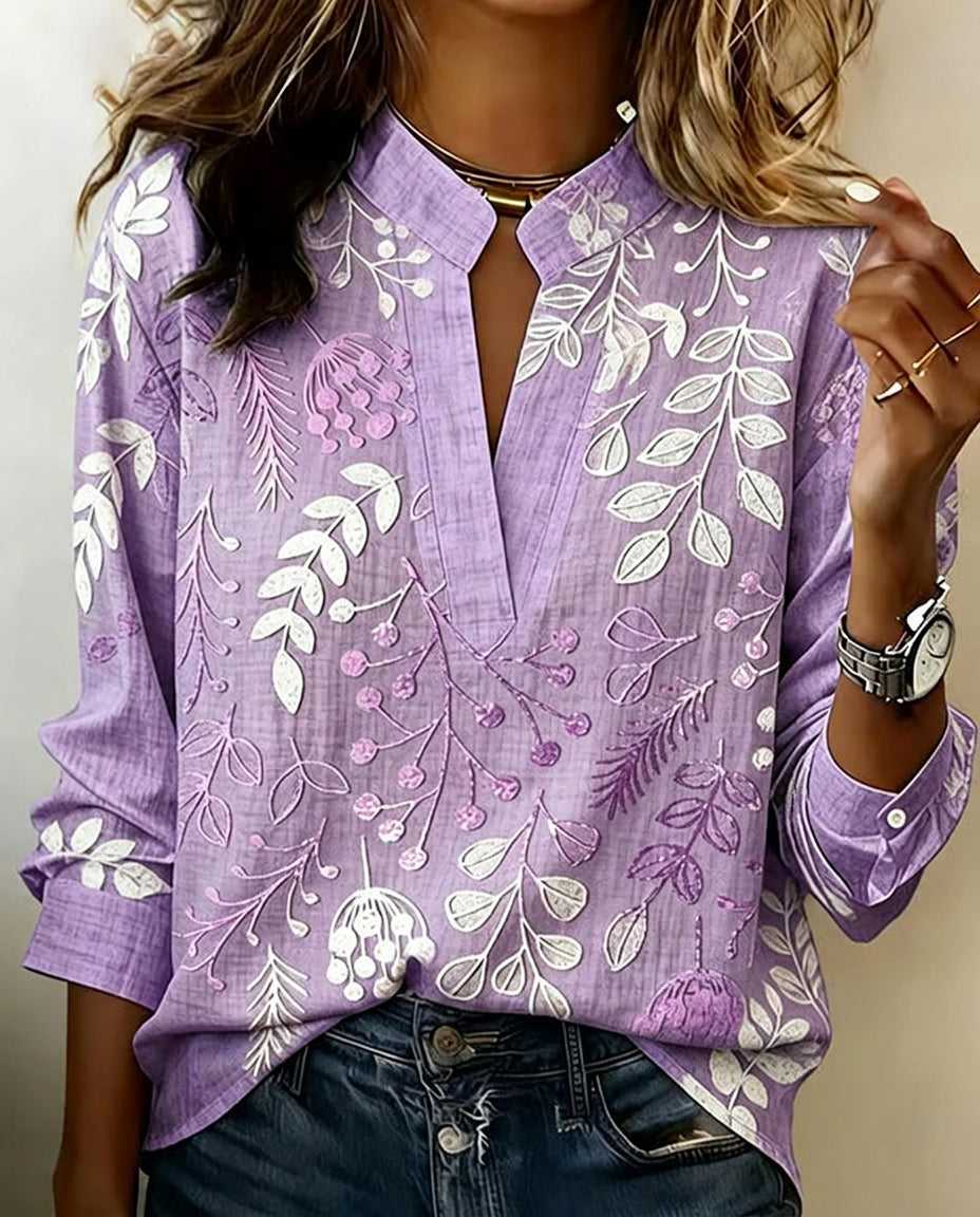 Effortless Floral Elegance 🍃🌺 Soft-Touch Blouse